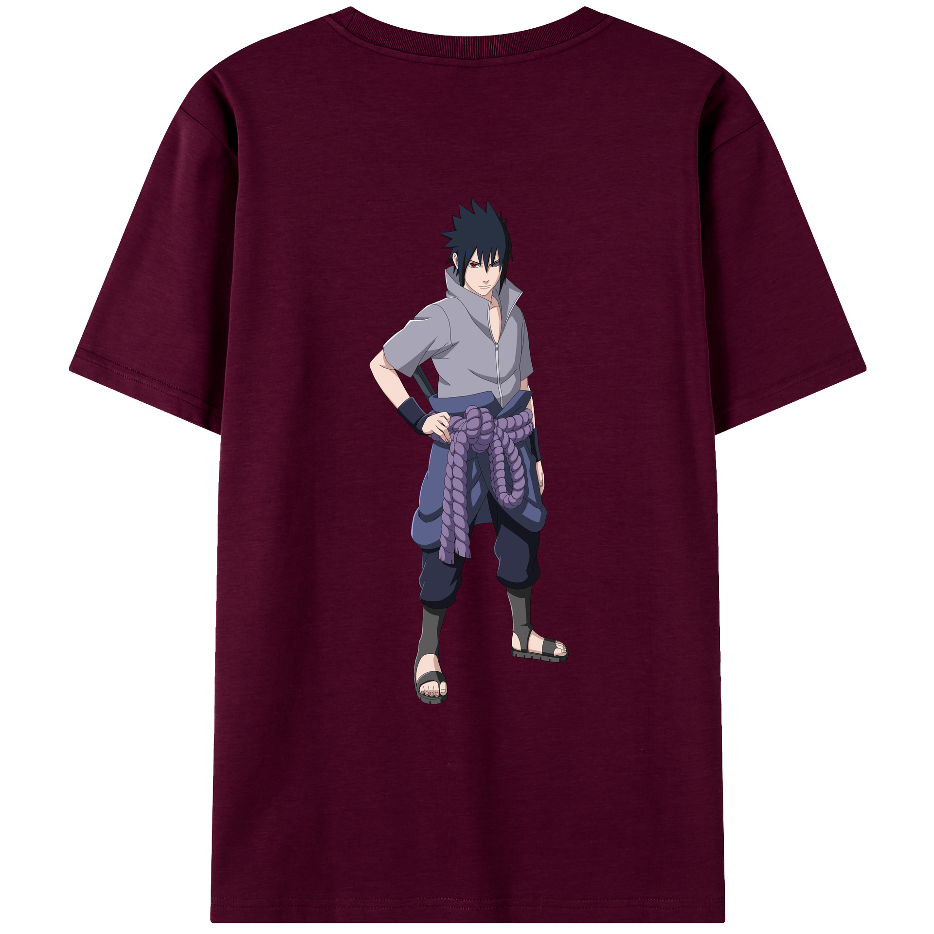 （画像用） NARUTO -ナルト- うちは サスケ Uchiha Sasuke レディース半袖Tシャツ(バックプリント)